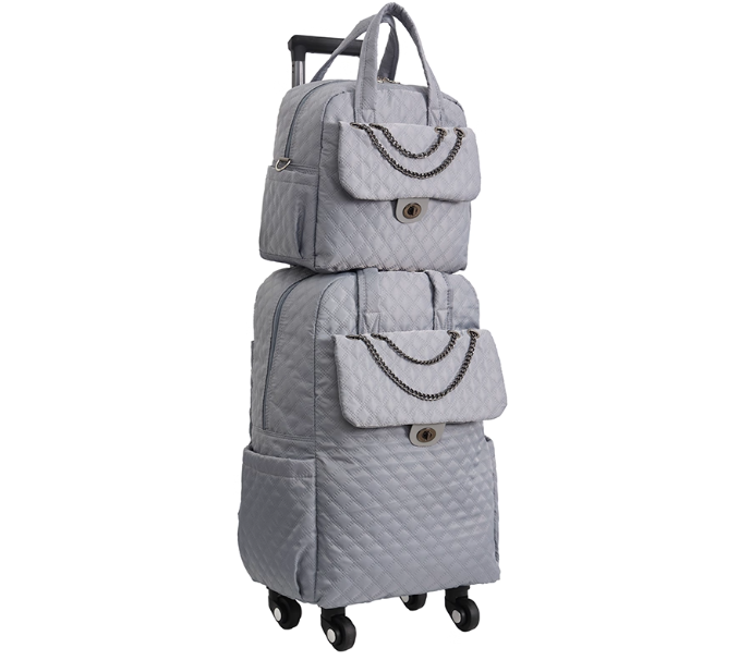 Foldable Rolling Luggage Bag - حقيبة ظهر نسائية بعجلات للسفر، حقيبة
