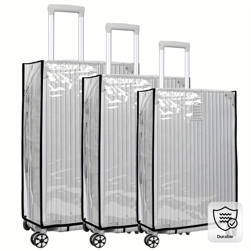 Luggage Protective Cover Transparent - 3 قطع من أغطية الحقائب المطاطية