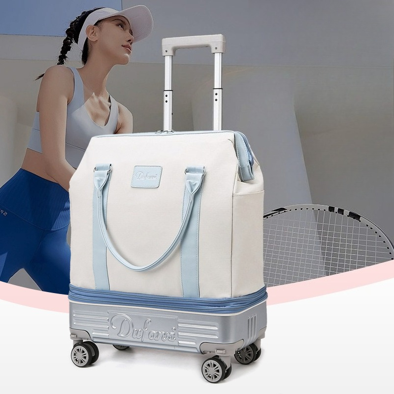 Foldable Rolling Luggage Bag - حقيبة سفر بعجلات مع مقبض تلسكوبي