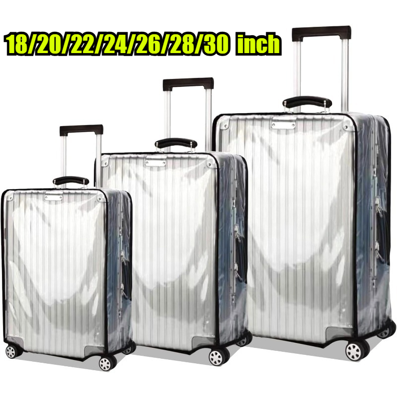 Luggage Protective Cover Transparent - غطاء حقيبة للأمتعة مقاس 18-30 بوصة