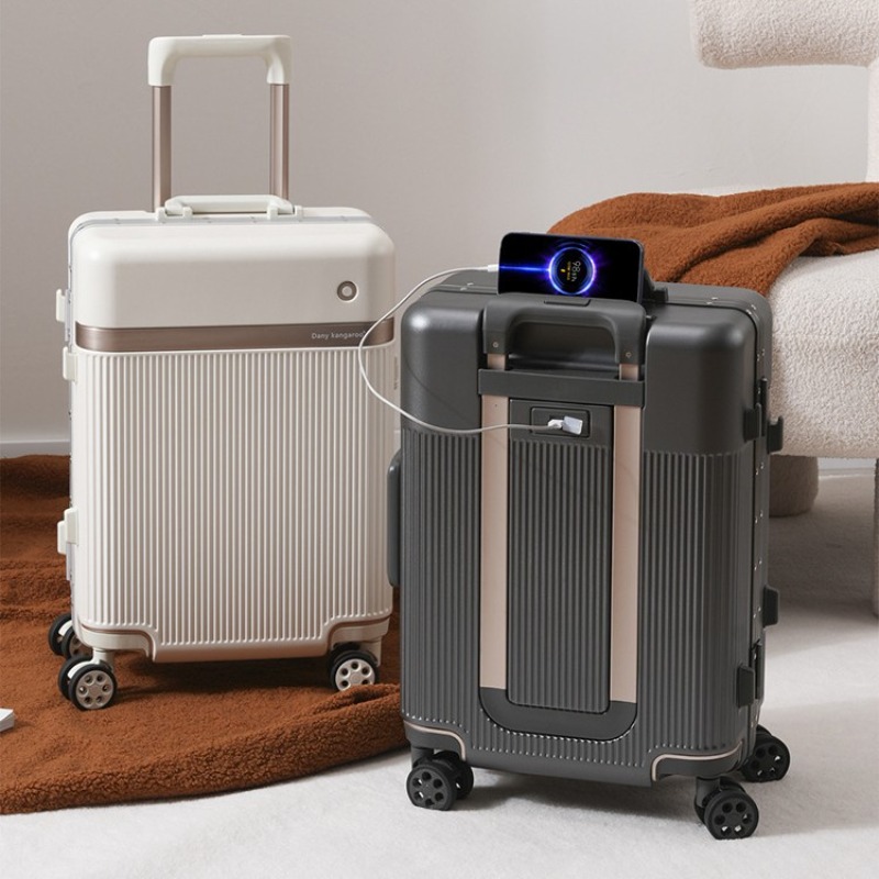 حقيبة سفر بعجلات دوارة مقاس 20 - مراجعة Aluminum Frame Carry On Luggage وسعره