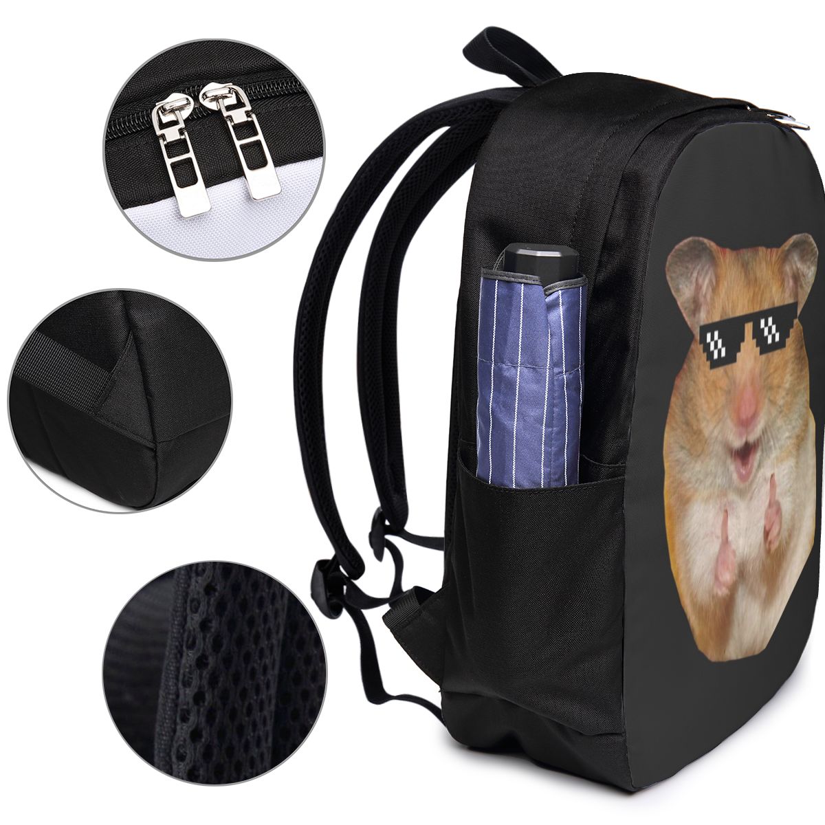 حقيبة ظهر مضحكة على شكل هامستر - مراجعة Backpacks وسعره