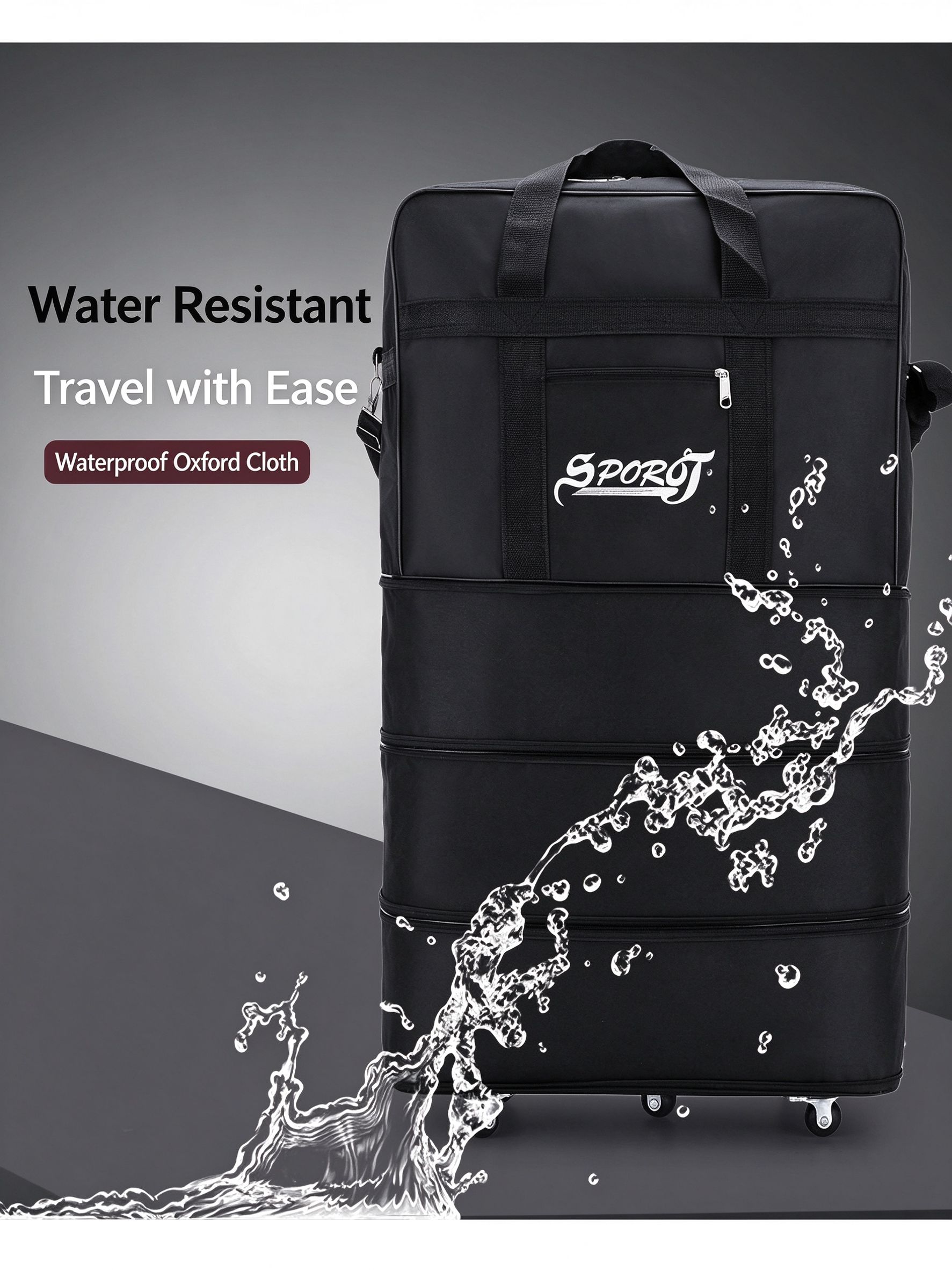 حقيبة سفر كبيرة الحجم قابلة لل - مراجعة Foldable Rolling Luggage Bag وسعره