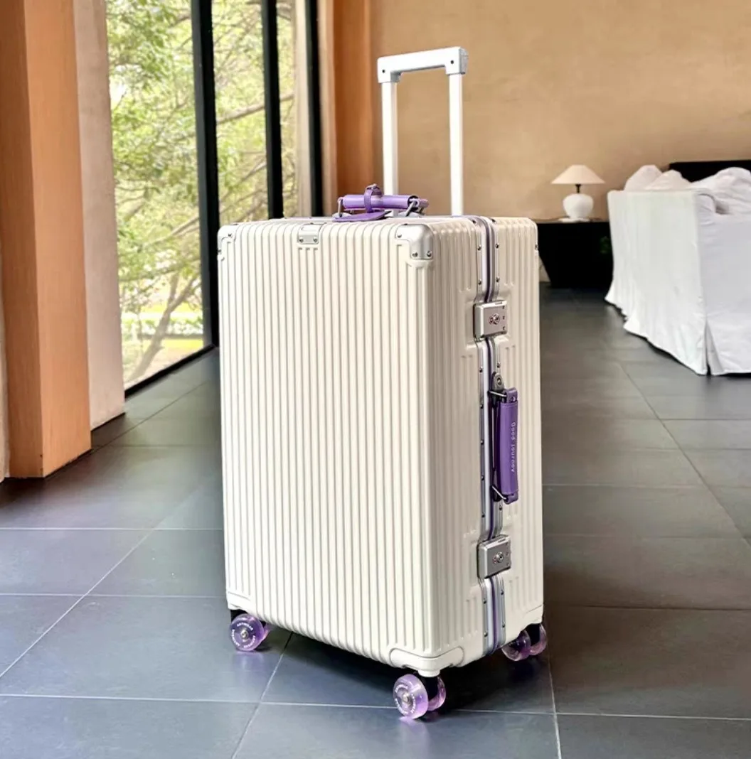 حقيبة سفر بعجلات دوارة صامتة م - مراجعة Aluminum Frame Carry On Luggage وسعره