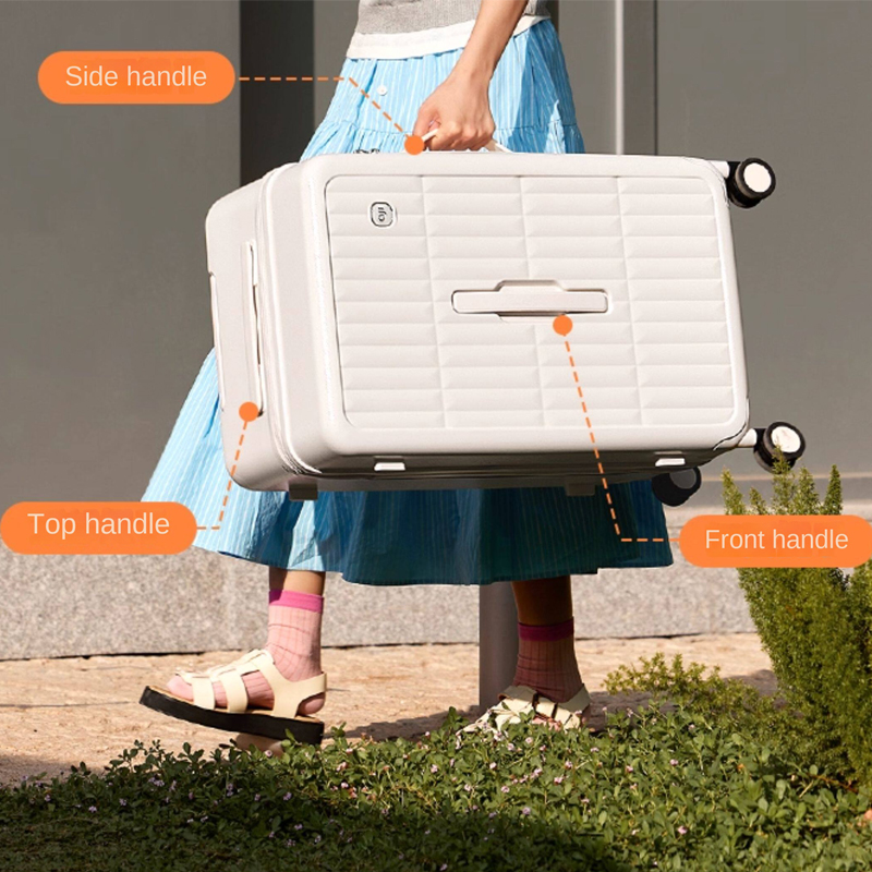 حقيبة سفر بفتحة جانبية وغطاء،  - مراجعة Spinner Wheel Rolling Suitcase 20 Inch وسعره