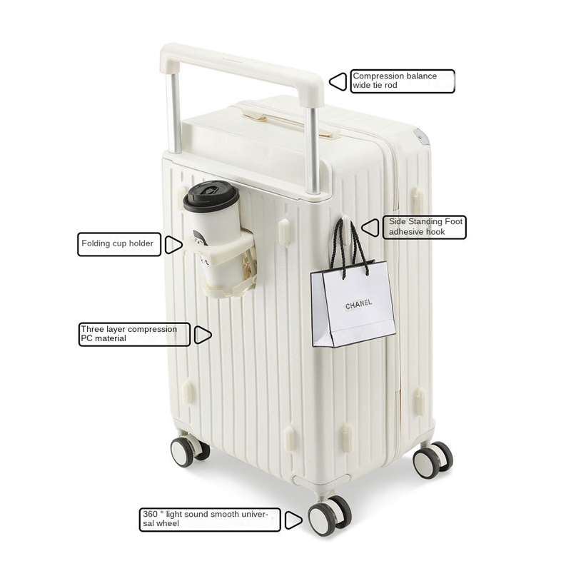 حقيبة سفر بعجلات متعددة الوظائ - مراجعة Spinner Wheel Rolling Suitcase 20 Inch وسعره