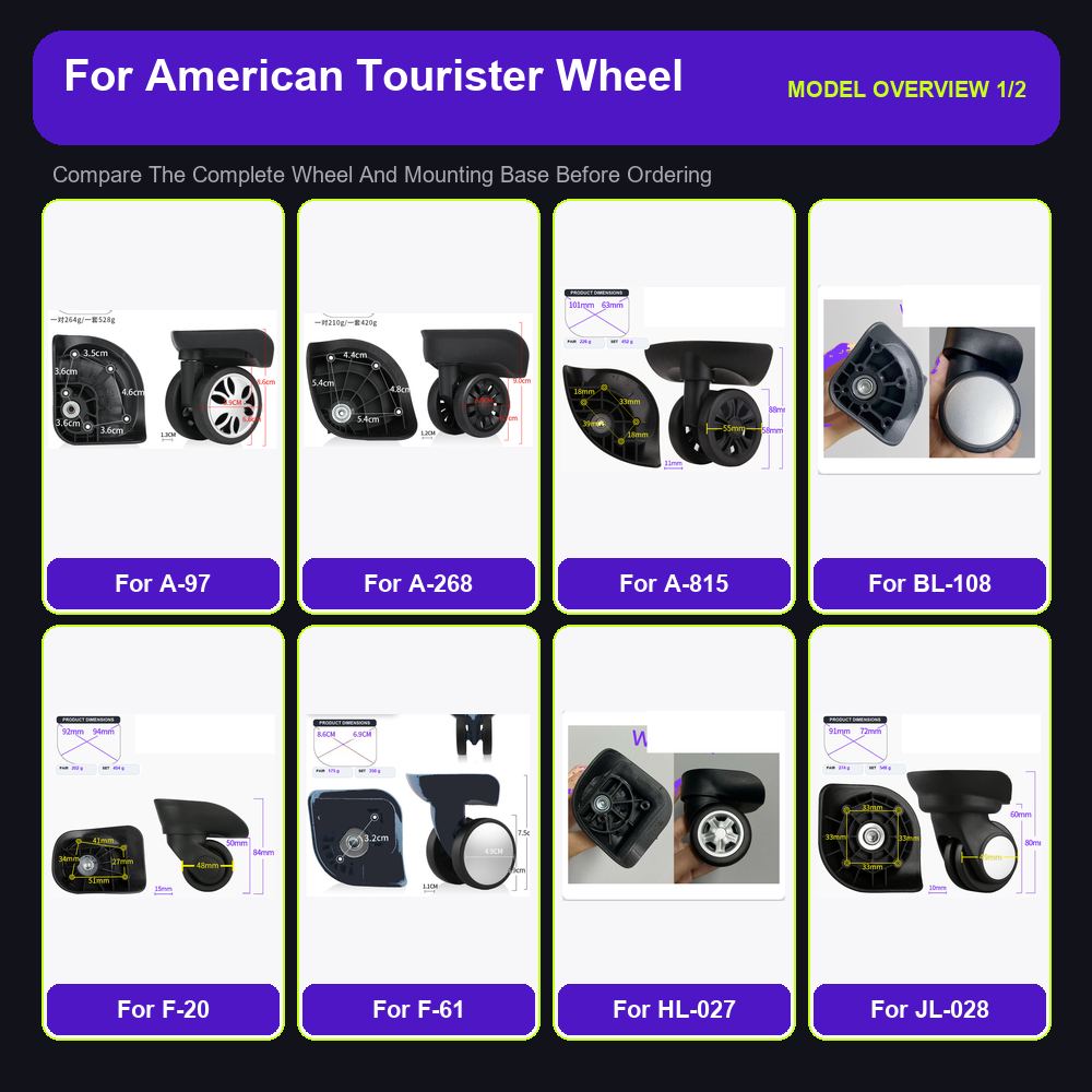 عجلات بديلة متينة للأمتعة، مصم - مراجعة Silent Replacement Luggage Wheels وسعره