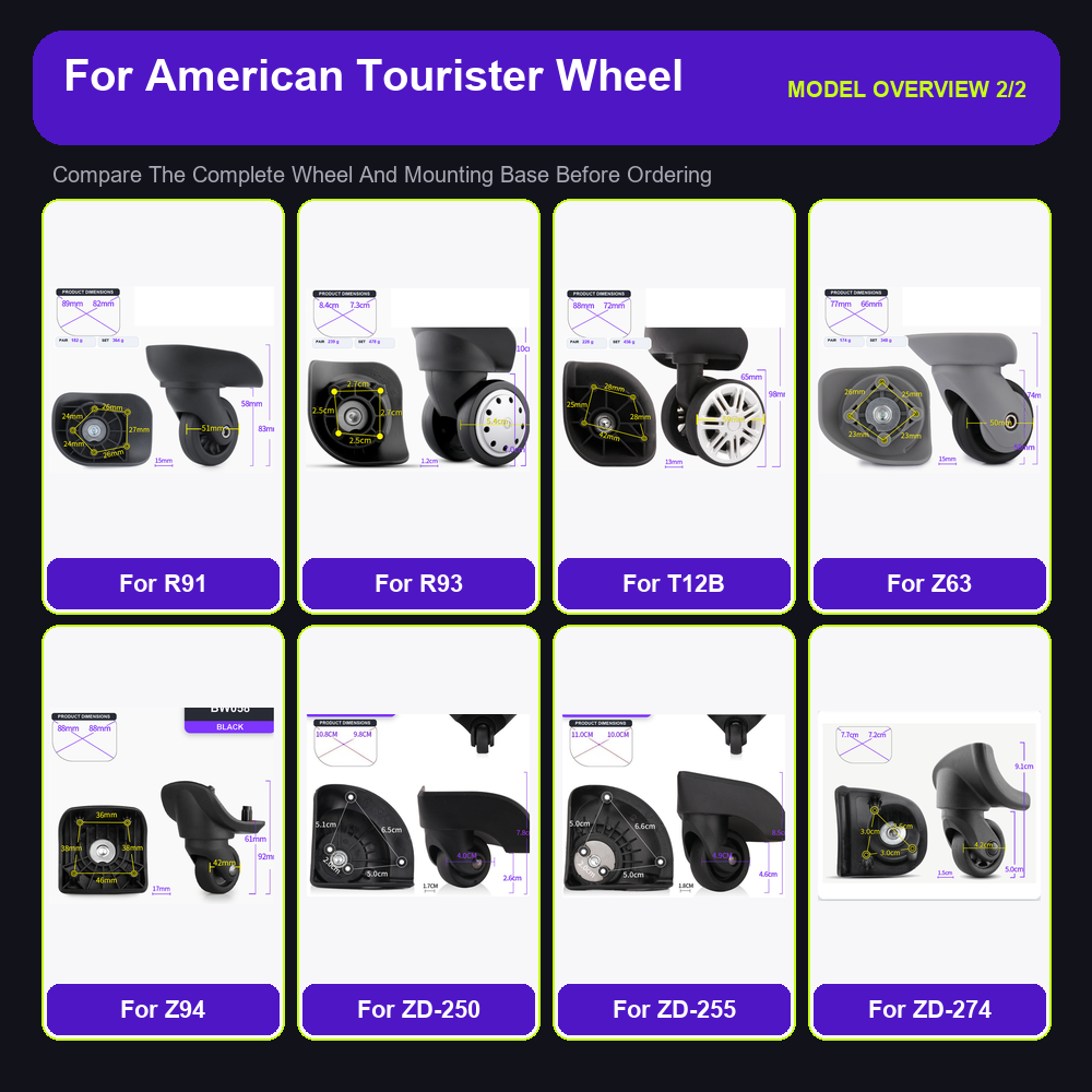 عجلات بديلة متينة للأمتعة، مصم - مراجعة Silent Replacement Luggage Wheels وسعره
