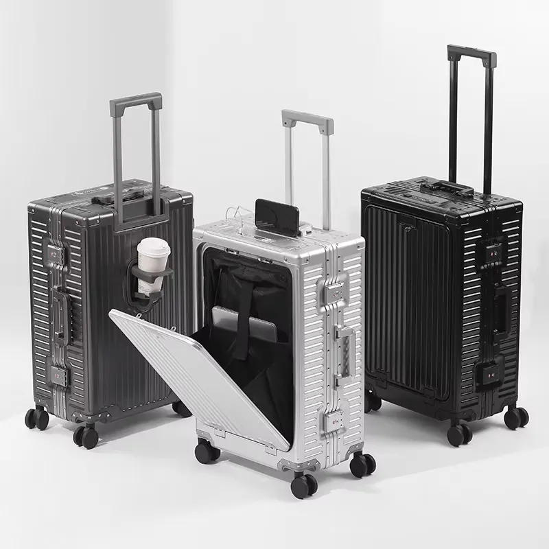 حقيبة سفر بإطار من الألومنيوم  - مراجعة Aluminum Frame Carry On Luggage وسعره