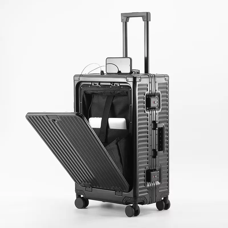 حقيبة سفر بإطار من الألومنيوم  - مراجعة Aluminum Frame Carry On Luggage وسعره