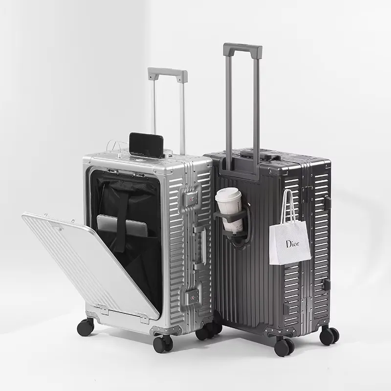 حقيبة سفر بإطار من الألومنيوم  - مراجعة Aluminum Frame Carry On Luggage وسعره