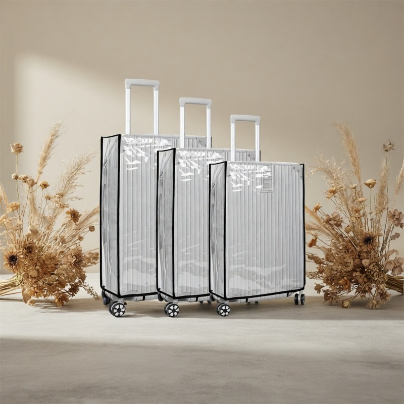 3 قطع من أغطية الحقائب المطاطي - مراجعة Luggage Protective Cover Transparent وسعره