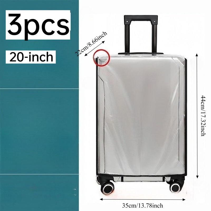 3 قطع من أغطية الحقائب المطاطي - مراجعة Luggage Protective Cover Transparent وسعره