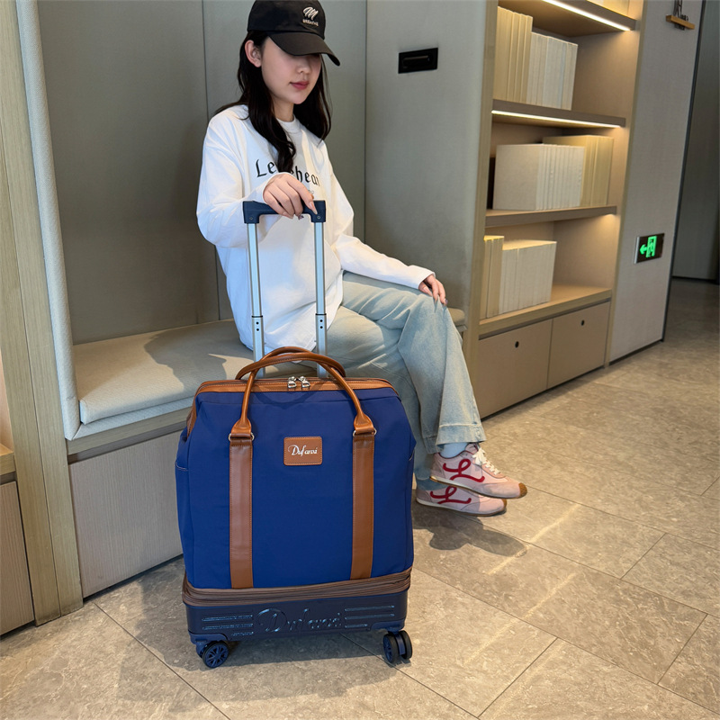 حقيبة سفر بعجلات مع مقبض تلسكو - مراجعة Foldable Rolling Luggage Bag وسعره