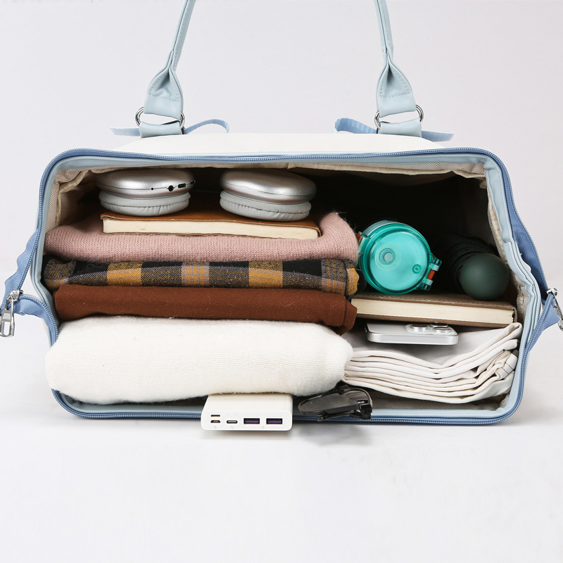 حقيبة سفر بعجلات مع مقبض تلسكو - مراجعة Foldable Rolling Luggage Bag وسعره