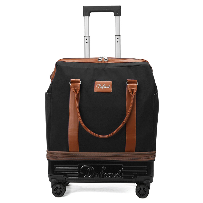 حقيبة سفر بعجلات مع مقبض تلسكو - مراجعة Foldable Rolling Luggage Bag وسعره