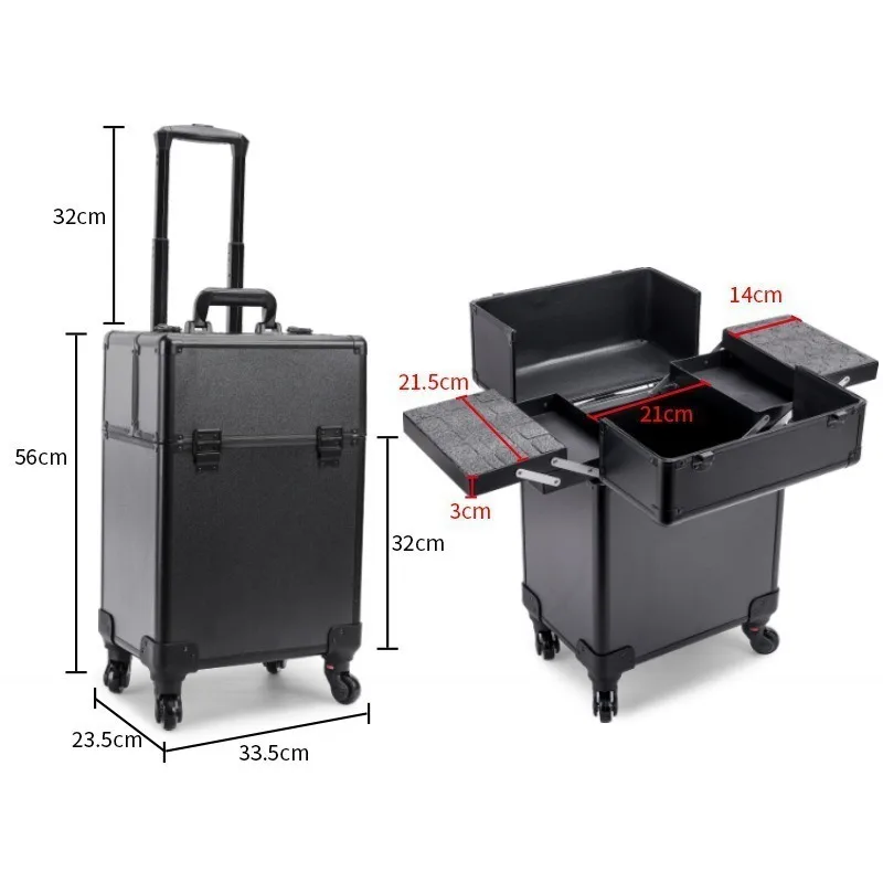 منظم مستحضرات التجميل بعجلات،  - مراجعة Luggage وسعره