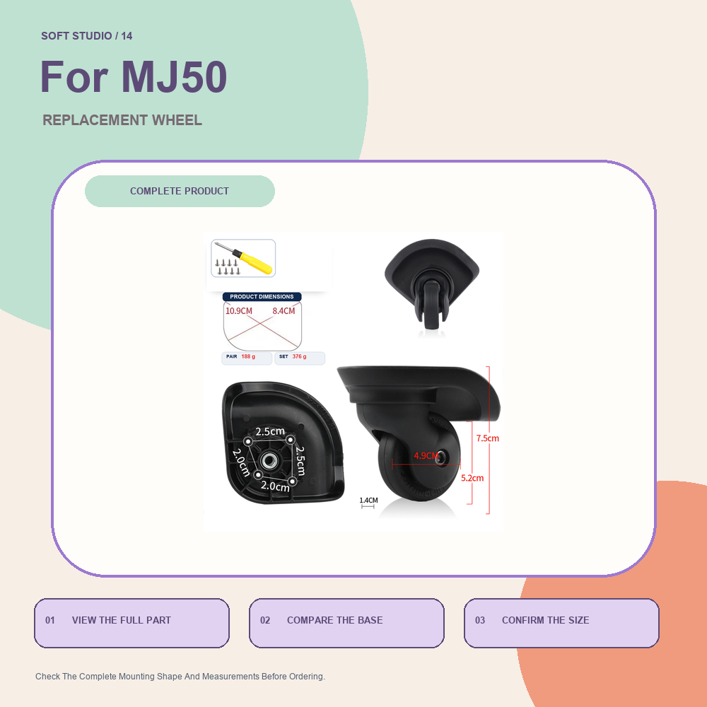 عجلات بديلة متينة لحقائب السفر - مراجعة Silent Replacement Luggage Wheels وسعره
