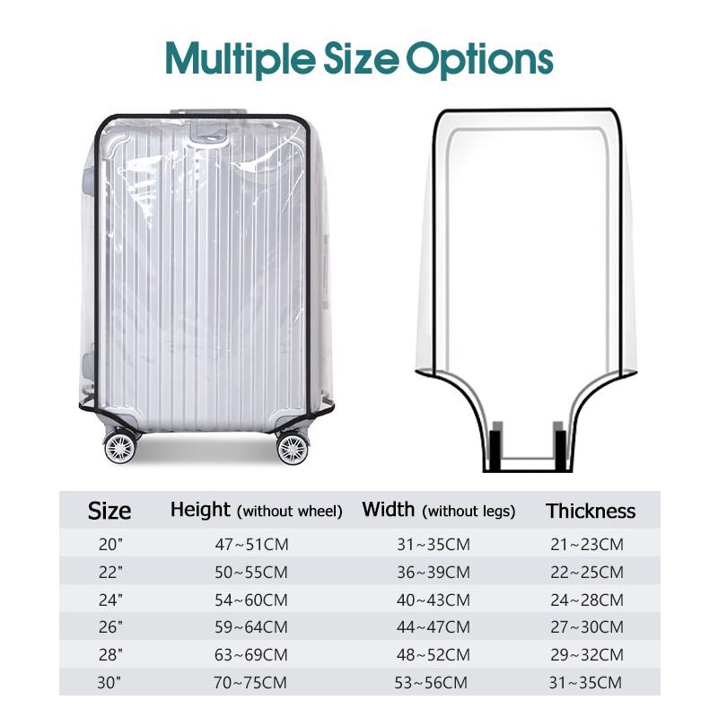 غطاء حقيبة شفاف مقاوم للماء وا - مراجعة Luggage Protective Cover Transparent وسعره