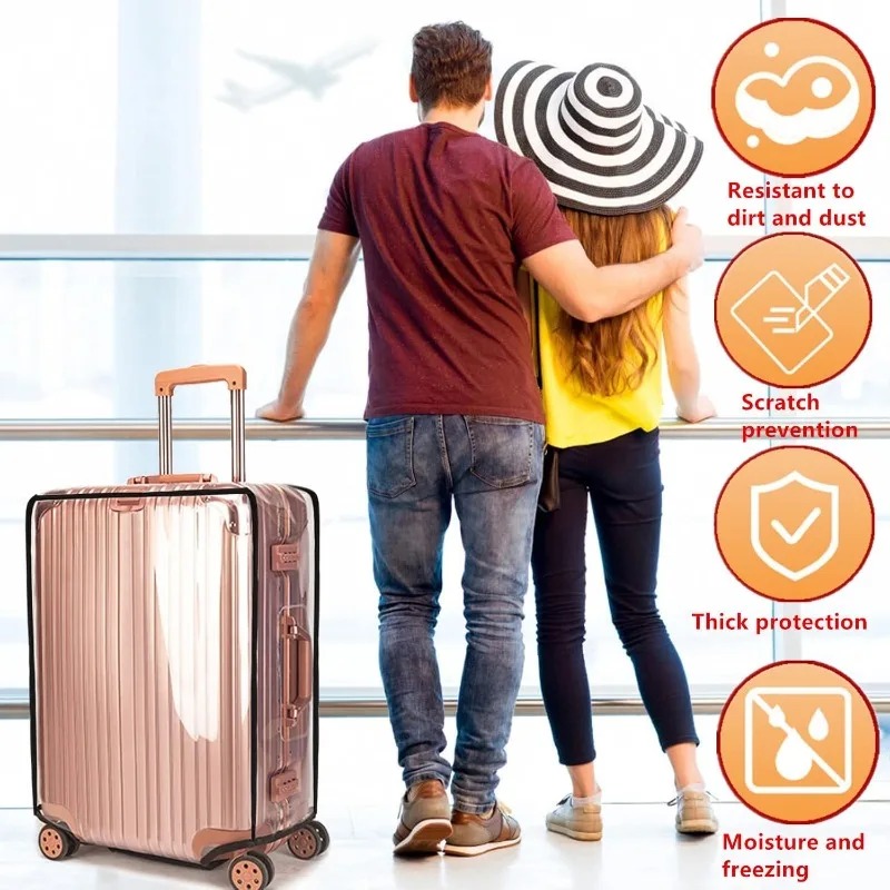 غطاء حقيبة للأمتعة مقاس 18-30  - مراجعة Luggage Protective Cover Transparent وسعره
