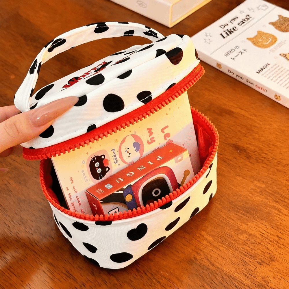 حقيبة مكياج محمولة بنقشة البول - مراجعة Cosmetic Bags وسعره