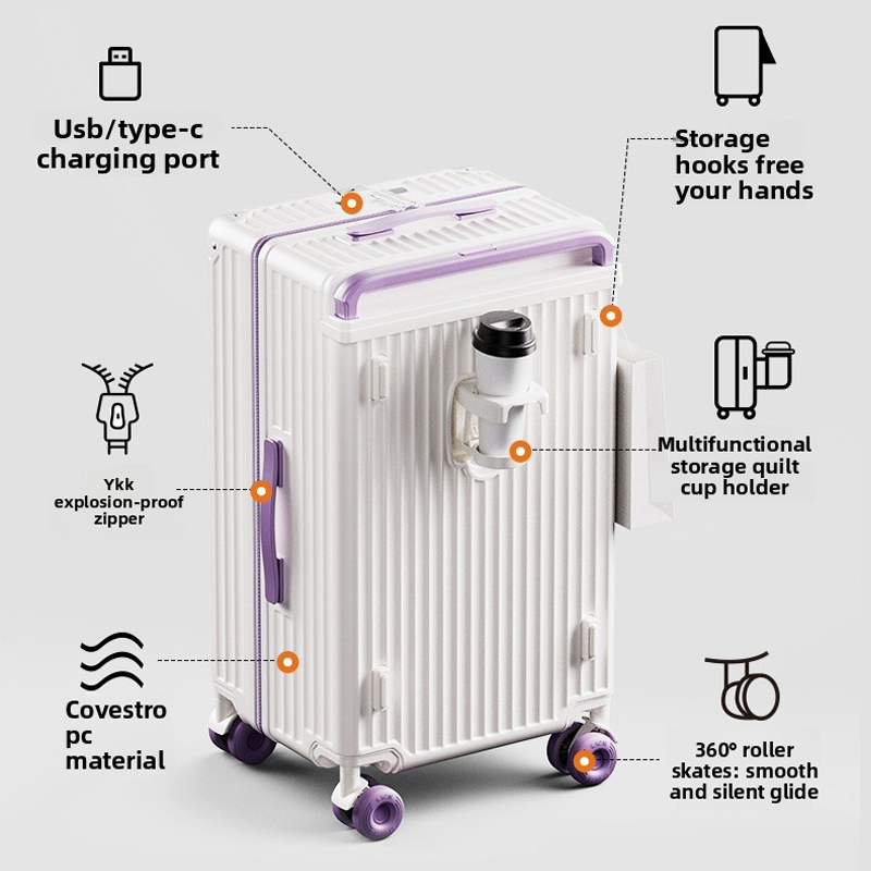 حقيبة سفر بعجلات دوارة متعددة  - مراجعة Spinner Wheel Rolling Suitcase 20 Inch وسعره