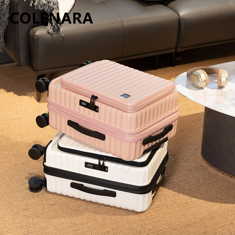 حقيبة سفر COLENARA بفتحة أمامي - مراجعة Front Opening Laptop Luggage 24 Inch وسعره