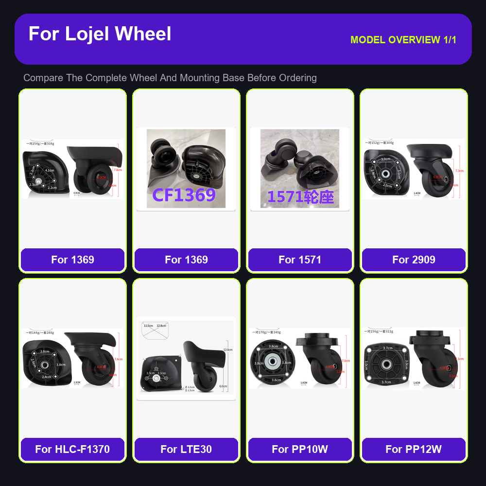 عجلات بديلة متينة للأمتعة، منا - مراجعة Silent Replacement Luggage Wheels وسعره