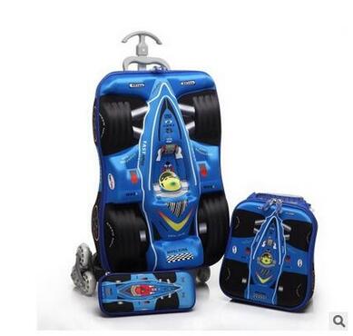 ثلاثية الأبعاد بنين سيارة عربة - مراجعة Foldable Rolling Luggage Bag وسعره